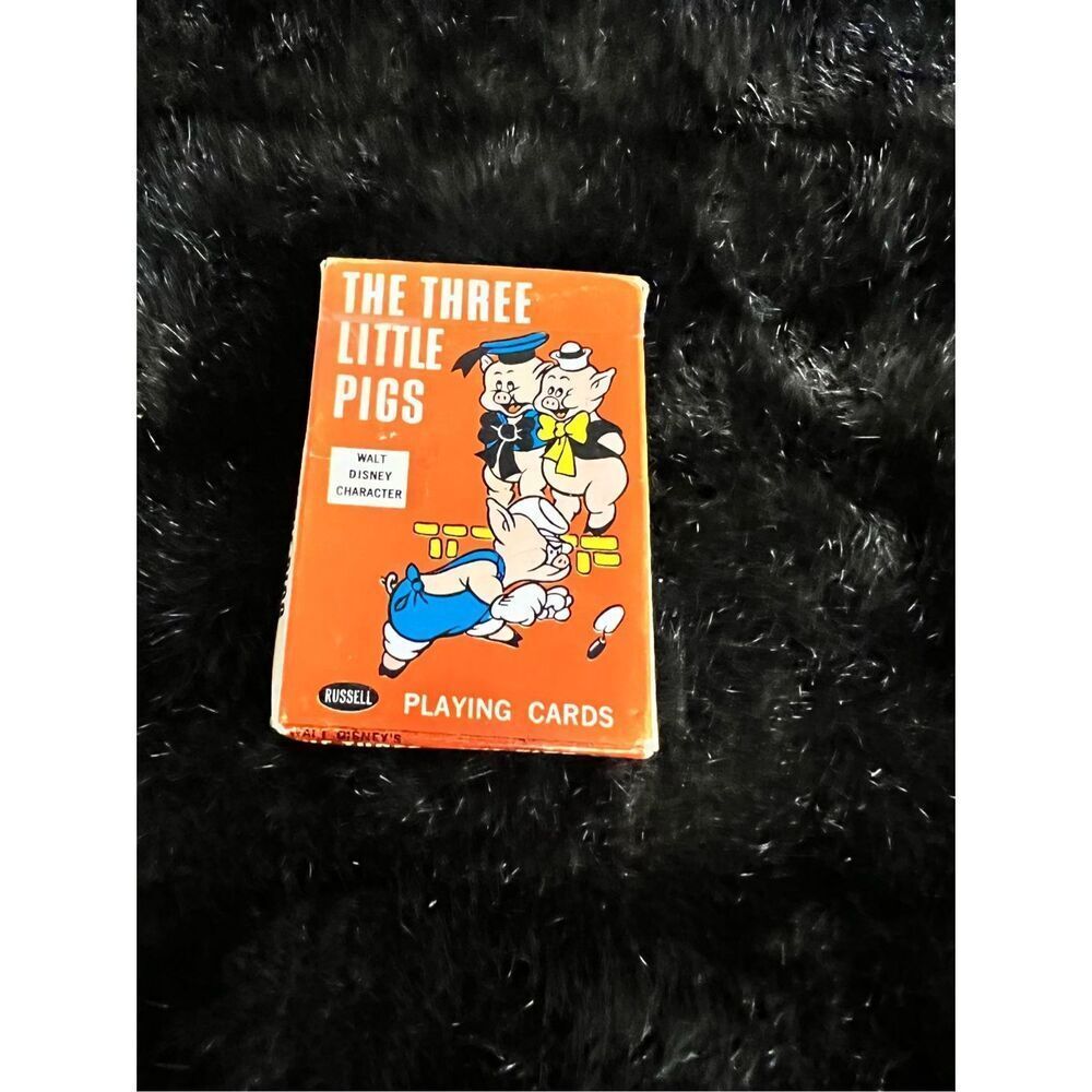 VINTAGE THE THREE LITTLE PIGS VINTAGE PLAYING CARDS 1965 COMPLETE, WALT DISNEY